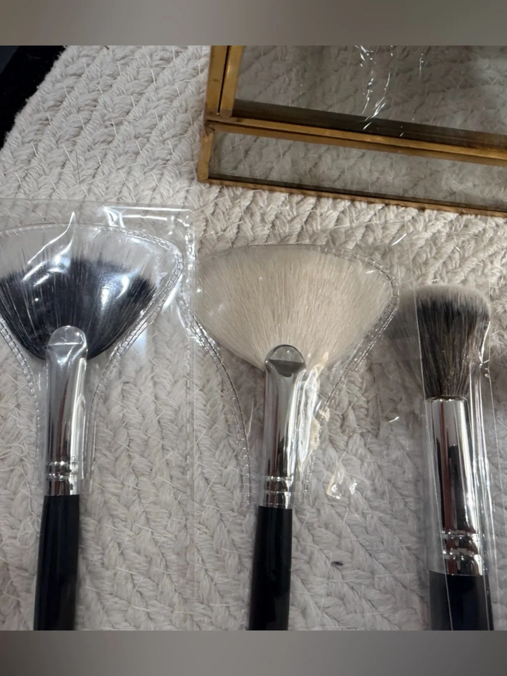 10 Piece Black/Silver Morphe Makeup Brush Set & Lancôme Paris Cosmetic Bag- New✨